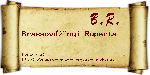 Brassoványi Ruperta névjegykártya